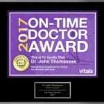On Time Doctor Award, Dr. Thomassen