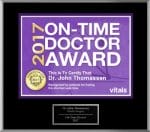 On Time Doctor Award, Dr. Thomassen