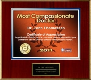 Dr. Thomassen Awarded Compassionate Doctor Award 2011